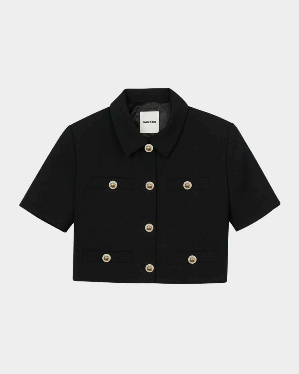 Valeria Wool-Blend Cropped Jacket